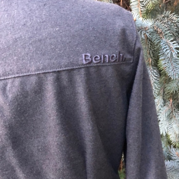 Bench brand Jacket-M-Charcoal-ZipUp-Higher Neck-Longer Length-Fitted-Lightweight - Picture 11 of 16